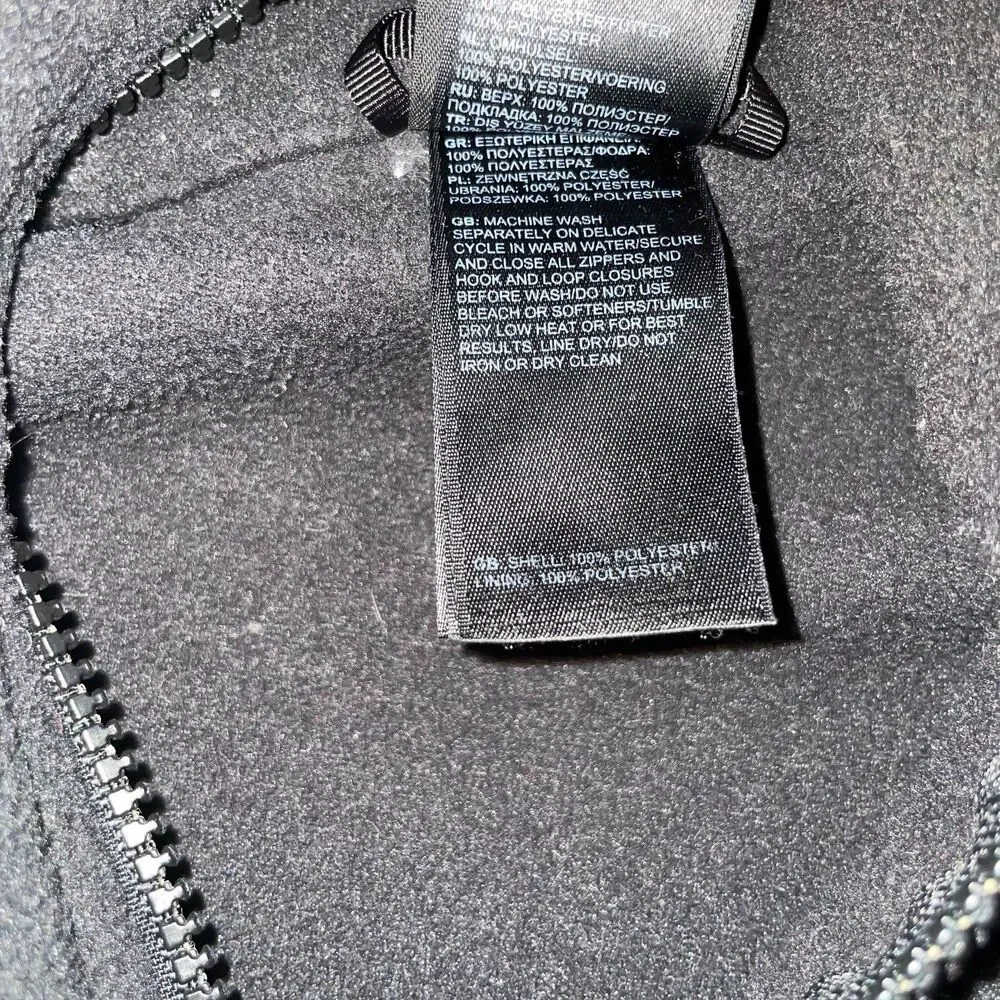 The North Face Jacket Full Zip Fleece Black Outdoor Hiking Classic Men's Size M
